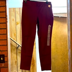 Burgundy pixie pants